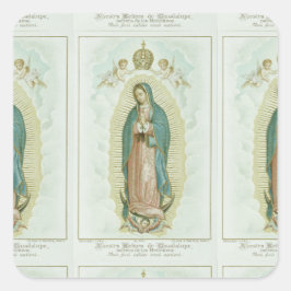 Pegatina Cuadrada Nuestra Señora De Guadalupe