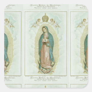 Pegatina Cuadrada Nuestra Señora De Guadalupe