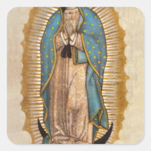 Pegatina Cuadrada Nuestra Señora De Guadalupe
