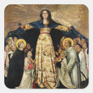 Pegatina Cuadrada Nuestra Señora de la Gracia y los Maestros de la O