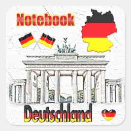 Pegatina Cuadrada NUESTRO HOGAR - colección de diseño ALEMANIA