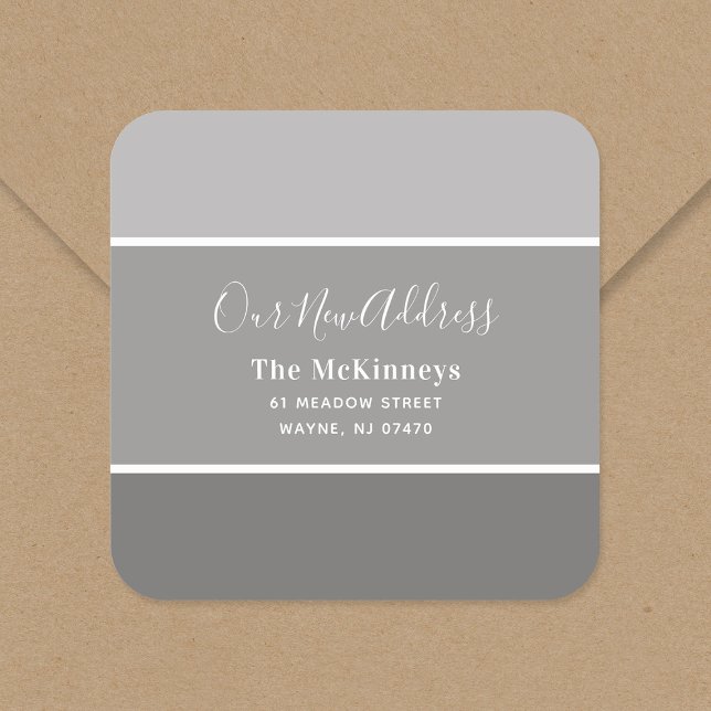 Pegatina Cuadrada Nueva dirección del reloj de pintura gris (Subido por el creador)