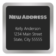 Nueva dirección Invitación de movimiento negro y p