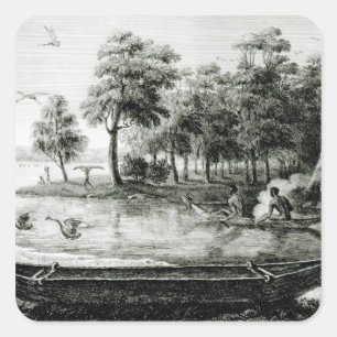 Pegatina Cuadrada Nueva Holanda: Nuevo Gales del Sur