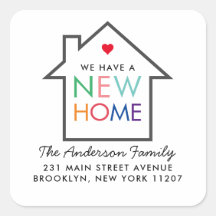 Nueva Invitación de cambio de dirección en el hoga