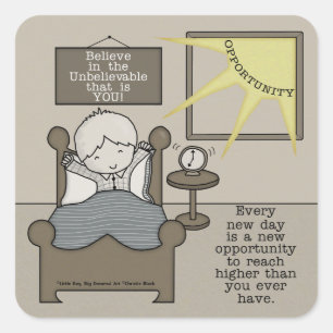 Pegatina Cuadrada Nueva oportunidad