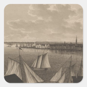 Pegatina Cuadrada Nueva York