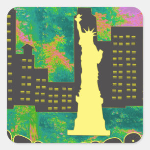 Pegatina Cuadrada Nueva York