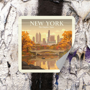 Pegatina Cuadrada Nueva York