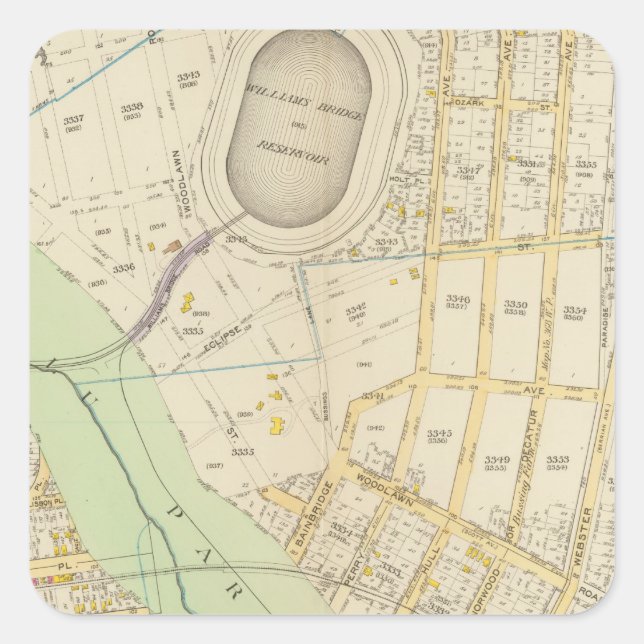 Pegatina Cuadrada Nueva York 17 (Anverso)