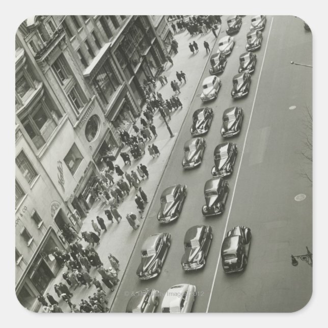 Pegatina Cuadrada Nueva York 2 (Anverso)