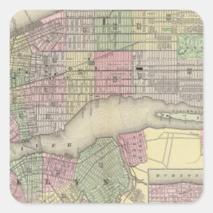 Pegatina Cuadrada Nueva York, Brooklyn 2