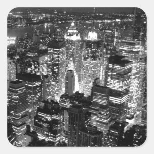 Pegatina Cuadrada Nueva York de Manhattan
