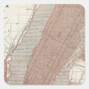 Pegatina Cuadrada Nueva York y alrededores