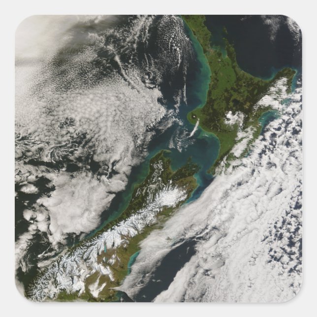 Pegatina Cuadrada Nueva Zelandia 3 (Anverso)