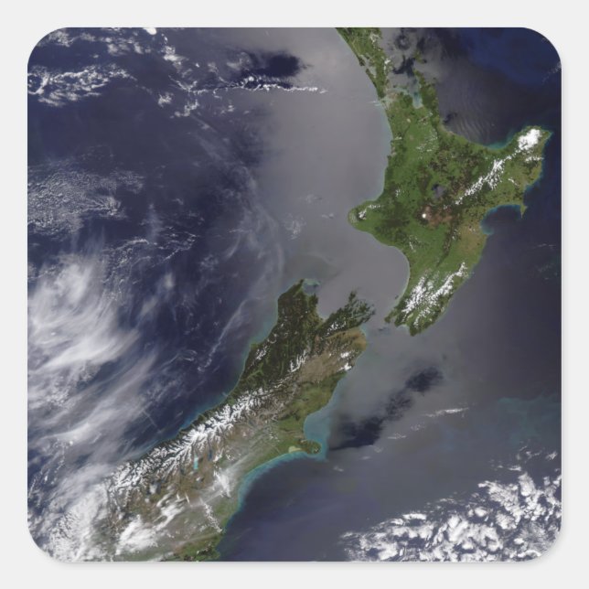 Pegatina Cuadrada Nueva Zelandia 4 (Anverso)