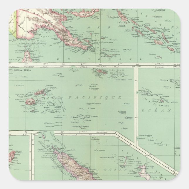 Pegatina Cuadrada Nueva Zelandia 6 (Anverso)