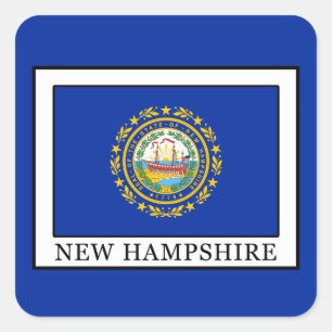 Pegatina Cuadrada Nuevo Hampshire