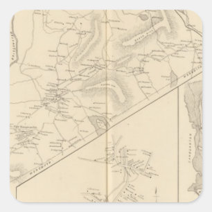 Pegatina Cuadrada Nuevo Hampton, Belknap Co