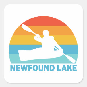 Pegatina Cuadrada Nuevo lago New Hampshire Kayak