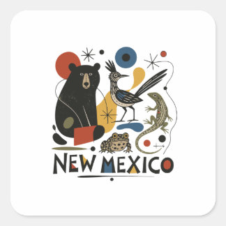 Pegatina Cuadrada Nuevo México Espíritu del Sudoeste