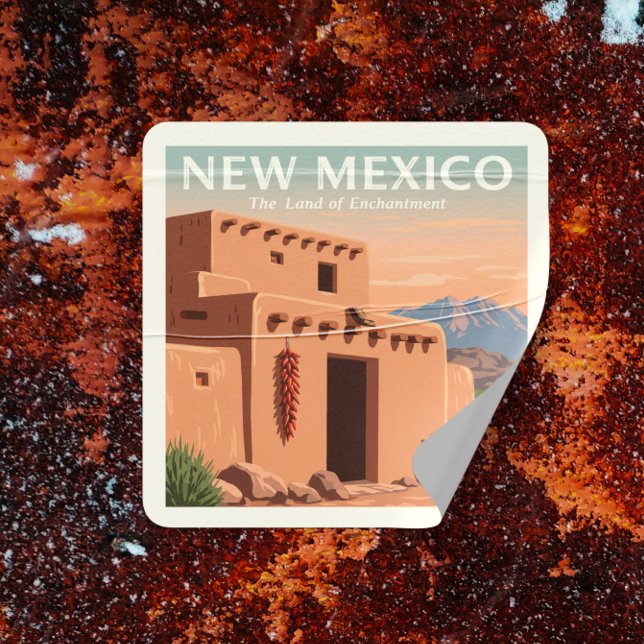 Pegatina Cuadrada Nuevo México vintage (Subido por el creador)