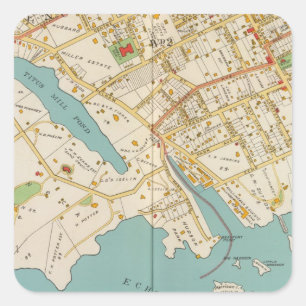 Pegatina Cuadrada Nuevo Rochelle, NY