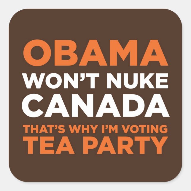 Pegatina Cuadrada Nuke Canada (Anverso)