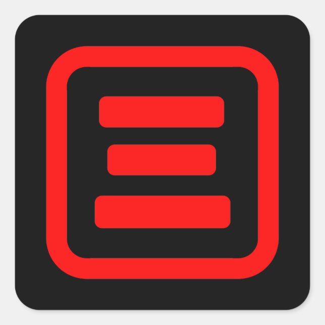 Pegatina Cuadrada Número tres japonés 三 【San|Kanji (Anverso)