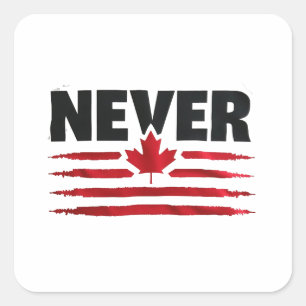 Pegatina Cuadrada Nunca 51.ª política canadiense-estadounidense Trum