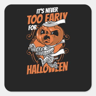 Pegatina Cuadrada Nunca antes para Halloween