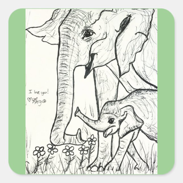 Pegatina Cuadrada Nunca olvidar (Anverso)