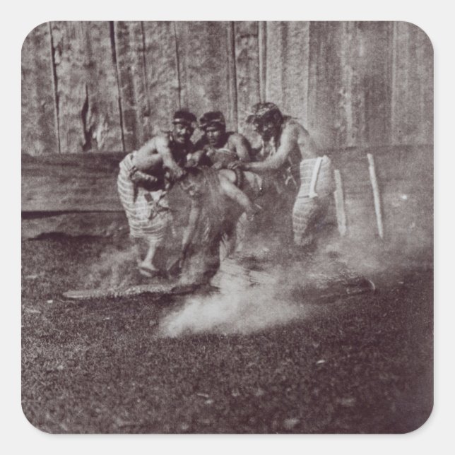 Pegatina Cuadrada Nunhltstistlahl Qagyval (Anverso)