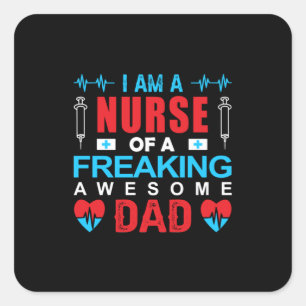 Pegatina Cuadrada Nurse Gift Soy Una Enfermera De Una Inquietud