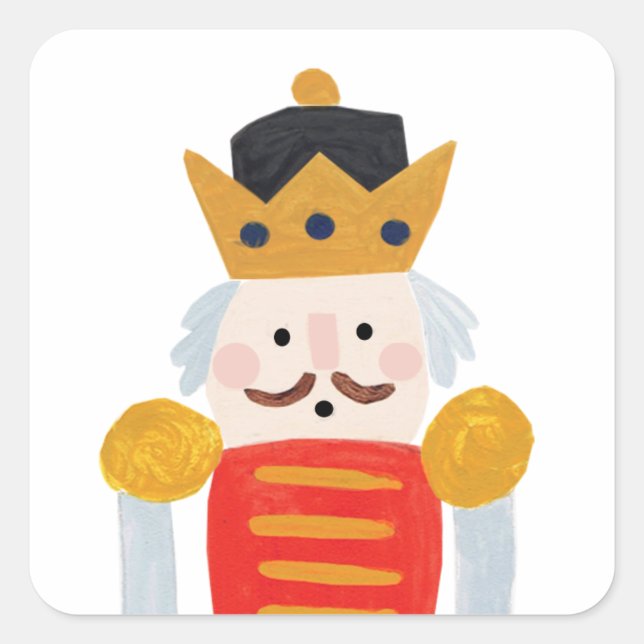 Pegatina Cuadrada Nutcracker (Anverso)