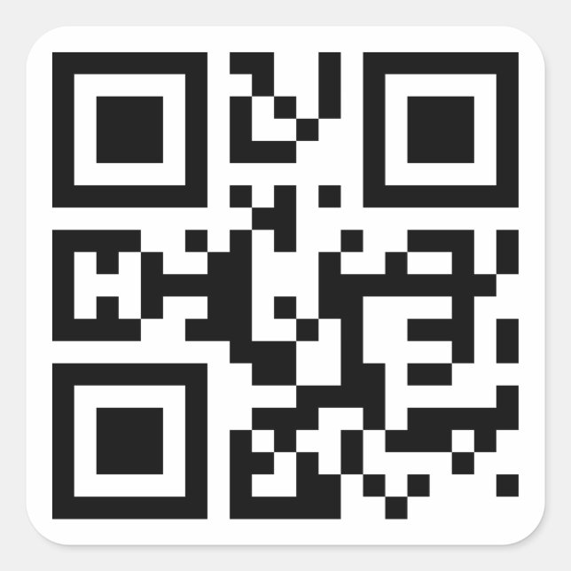 Pegatina Cuadrada ❤ NY — Código QR (Anverso)