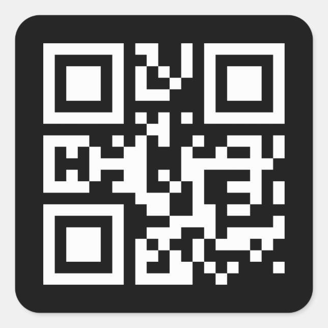 Pegatina Cuadrada ❤ NY — Código QR invertido (Anverso)