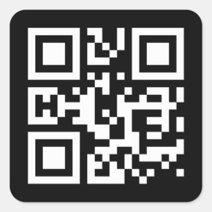 Pegatina Cuadrada ❤ NY — Código QR invertido