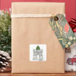 Pegatina Cuadrada NYC Washington Square Arch Christmas Tree Holiday<br><div class="desc">El pegatina de vacaciones de la ciudad de Nueva York presenta el arco de Washington Square adornado con un alegre árbol de Navidad. Estos pegatinas hacen sellos para sobres perfectos para la serie de tarjetas de vacaciones "Navidades de Nueva York". Creado a partir de un ilustracion original de lápiz y...</div>