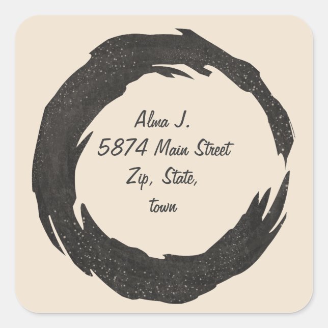 Pegatina Cuadrada o (Anverso)