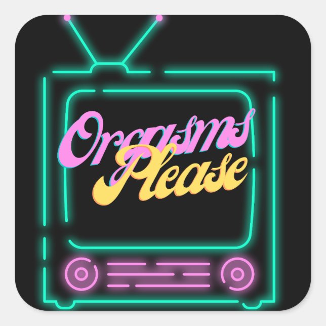 Pegatina Cuadrada O-Face, por favor (Anverso)