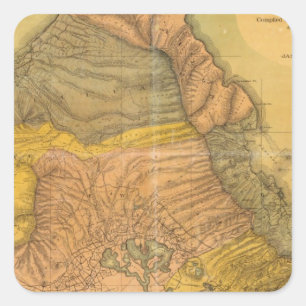 Pegatina Cuadrada Oahu (Islas Hawaianas)