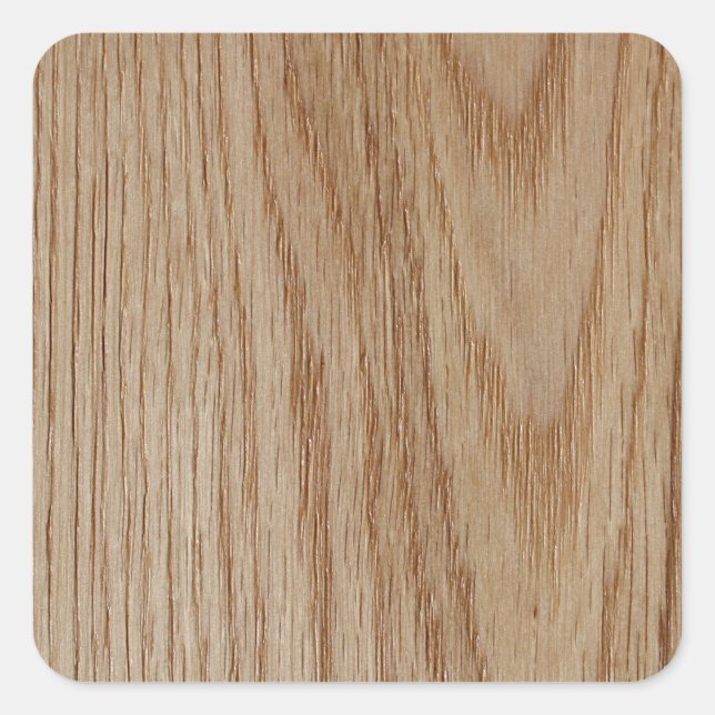 Pegatina Cuadrada Oak Wood Grain Look (Anverso)