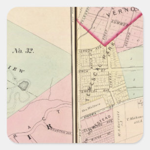 Pegatina Cuadrada Oakland, alrededores 1112