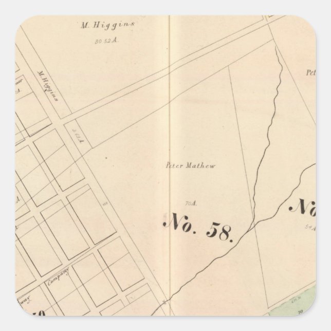Pegatina Cuadrada Oakland, alrededores 14 (Anverso)
