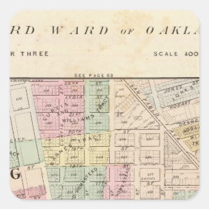 Pegatina Cuadrada Oakland, alrededores 3