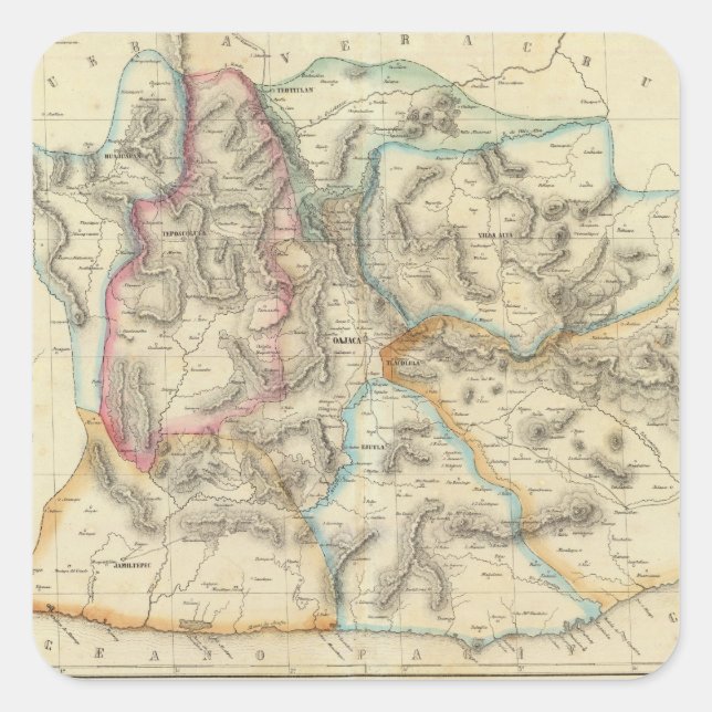 Pegatina Cuadrada Oaxaca, México (Anverso)