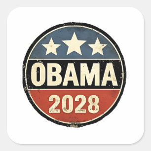Pegatina Cuadrada Obama 2028 Política Electoral de Estados Unidos