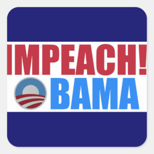Pegatina Cuadrada obama de impugnación