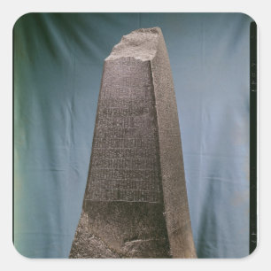 Pegatina Cuadrada Obelisco de Manishtusu de Susa, c.2270 a.C.